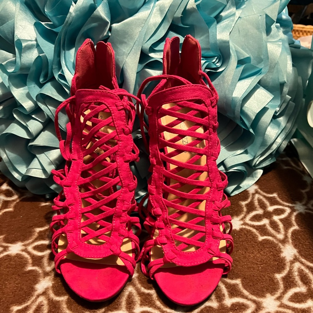 Hot pink sandals
